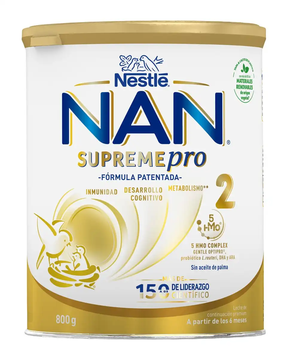 NESTLE - Leche De Continuación Nan Supreme Pro 2 En Polvo Premium 6 A 12 Meses 800 G Nestlé - Nestle - Comparador de precios