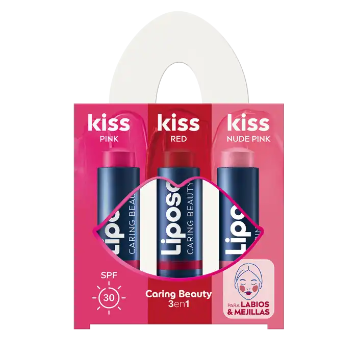 Pack de Bálsamo Labial Caring Beauty 3en1 - Liposan - Comparador de precios