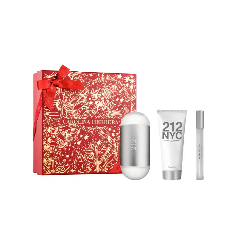 Set 212 Nyc Eau De Toilette 100 Ml + Mini 10 Ml + Body Lotion 100 Ml - Carolina Herrera - Comparador de precios