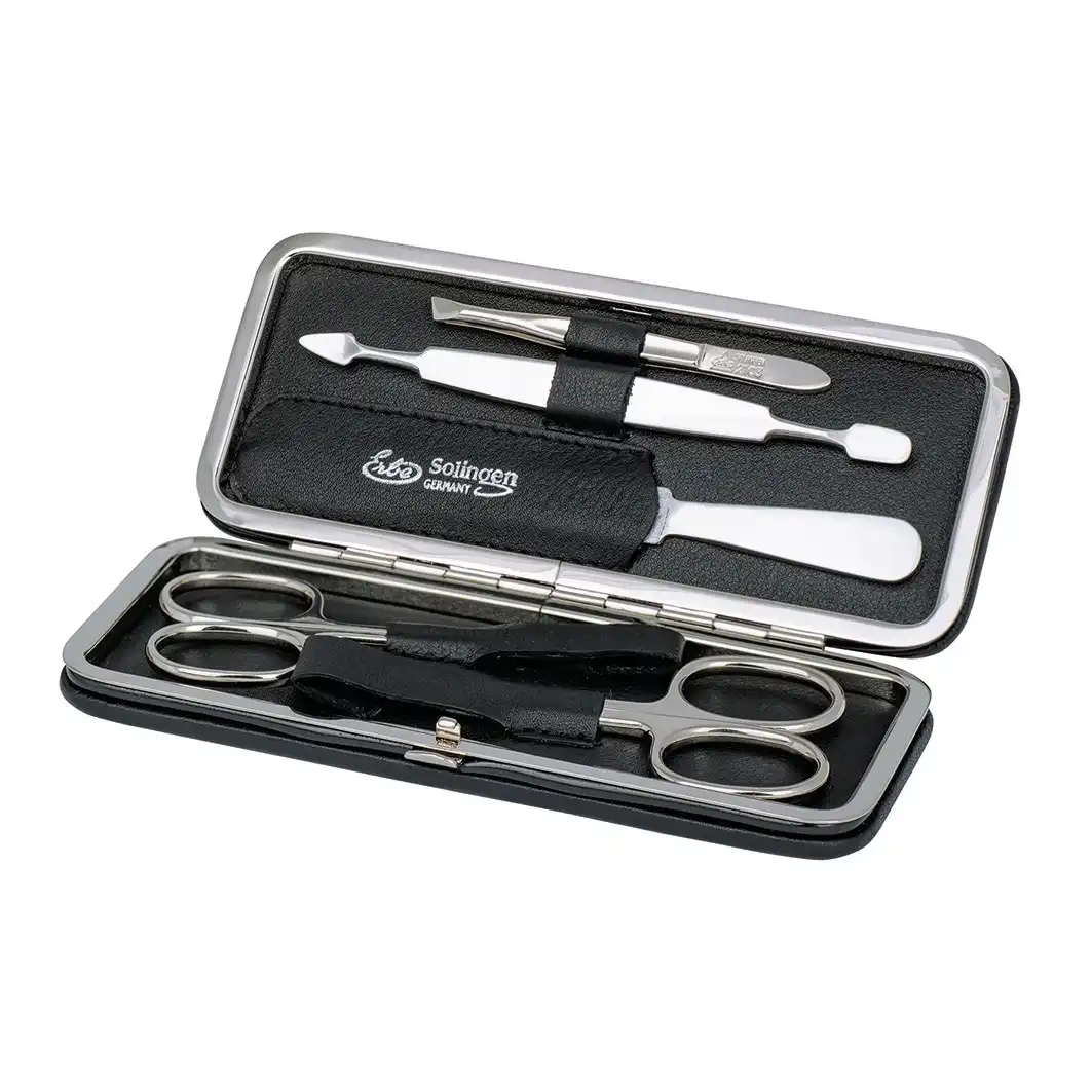 Siena Manicure Set, 5 pcs., Clip-Top Case Range "Siena" Black Set de uñas - ERBE - Comparador de precios