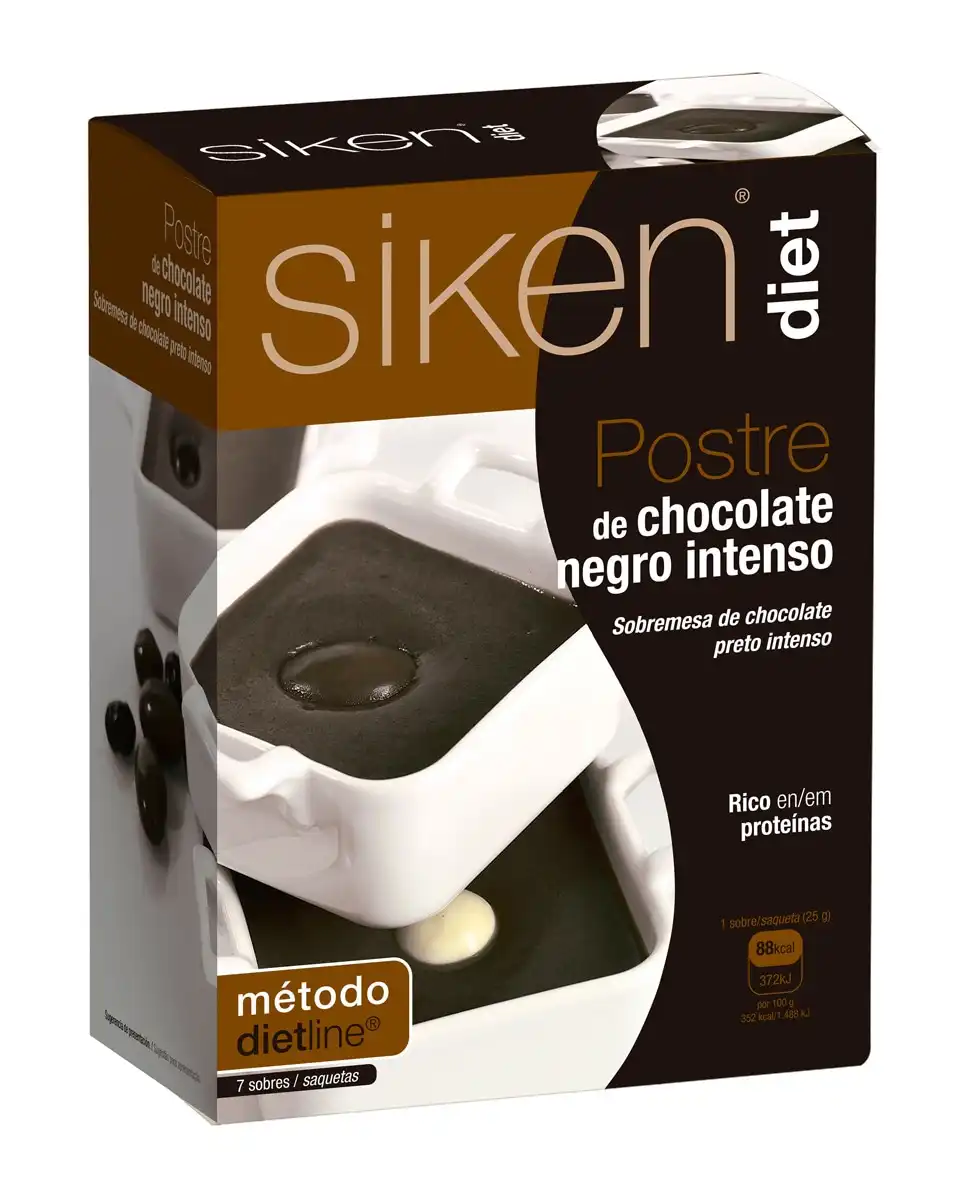 Siken® - Postre De Chocolate Negro Intenso 7 Sobres Diet - Siken® - Comparador de precios