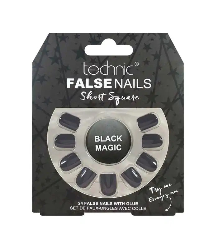 Technic Cosmetics - Uñas postizas False Nails Short Square - Black Magic - Technic Cosmetics - Comparador de precios