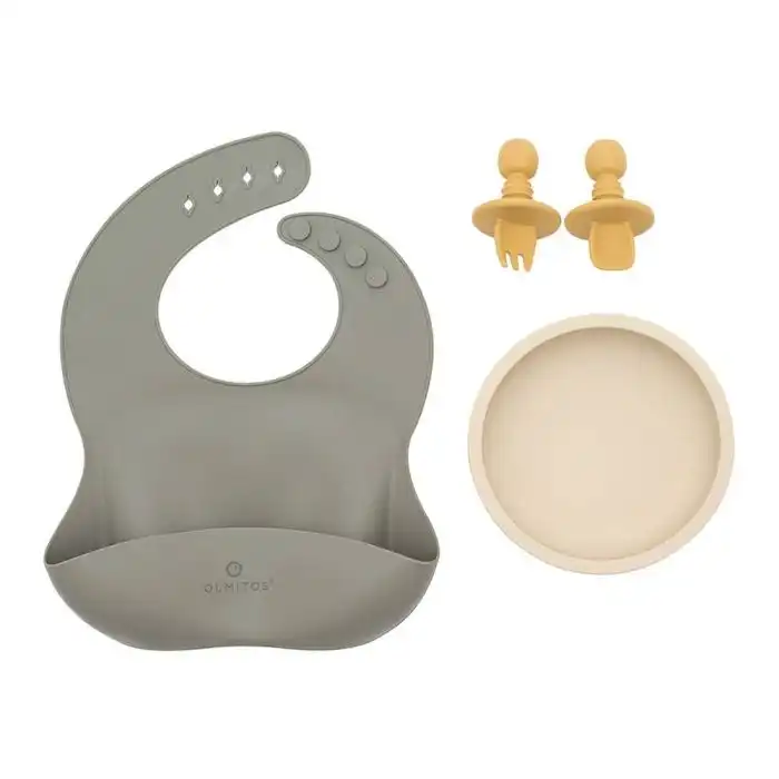 Vajilla 4 Piezas Silicona Verde - Olmitos - Comparador de precios