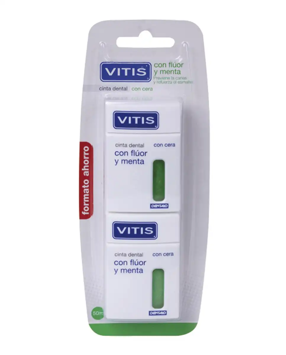 Vitis - Pack Cinta Dental Con Flúor Y Menta Con Cera - Vitis - Comparador de precios