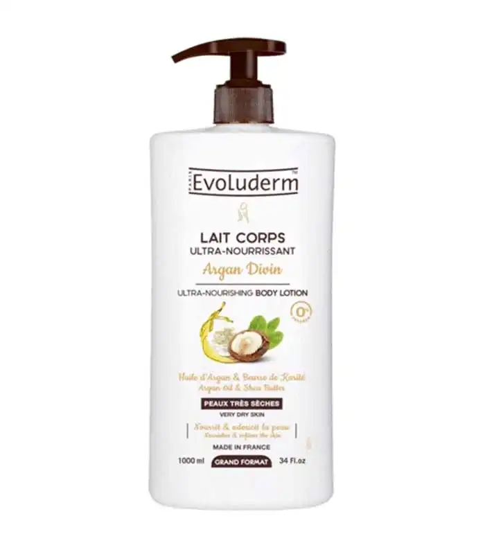 Evoluderm - Leche corporal ultra-nutritiva - Argan Divin - 1000ml - Evoluderm - Comparador de precios