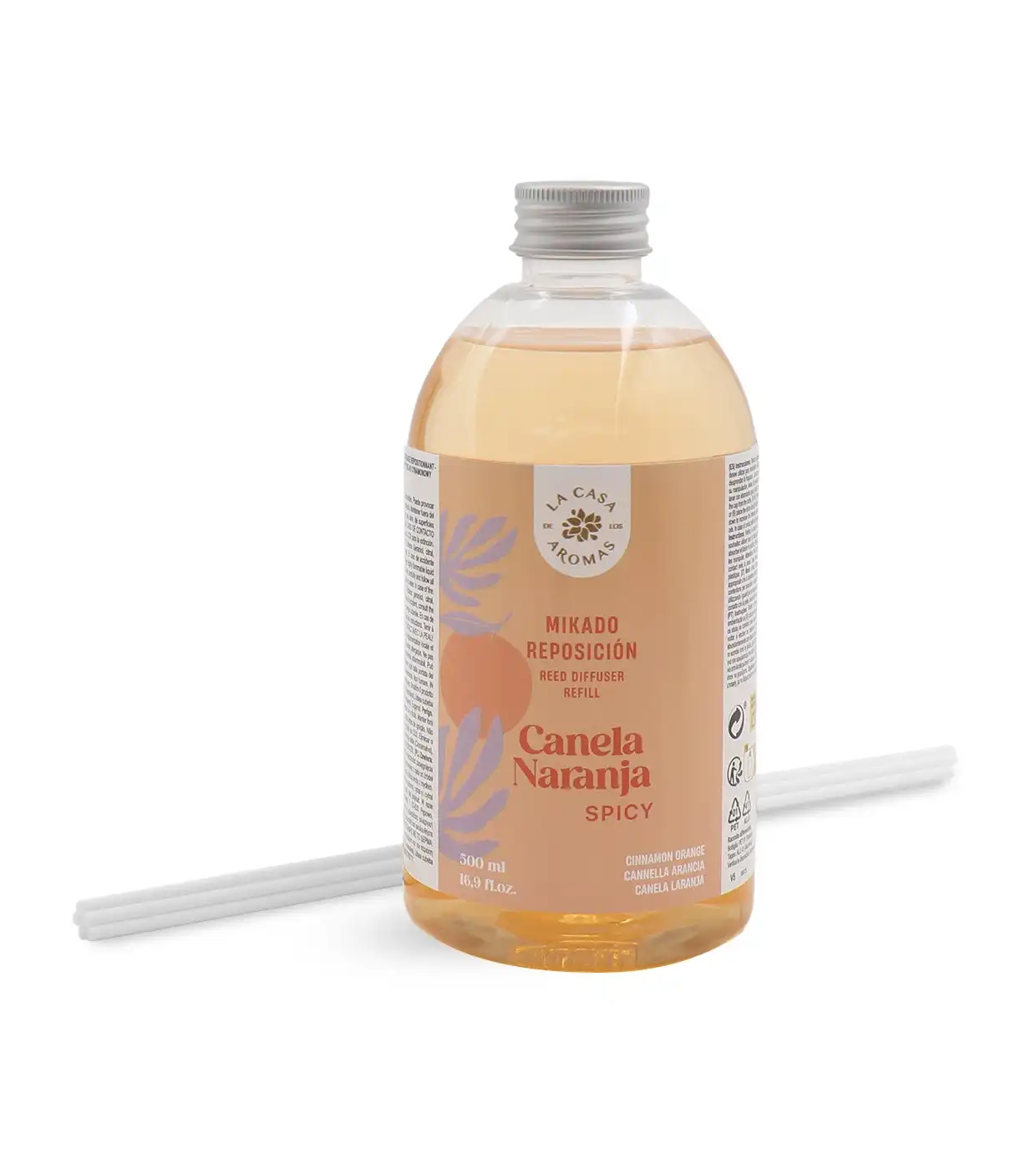 La Casa de los Aromas - Recarga ambientador mikado 500ml - Canela Naranja Spicy - La Casa de los Aromas - Comparador de precios