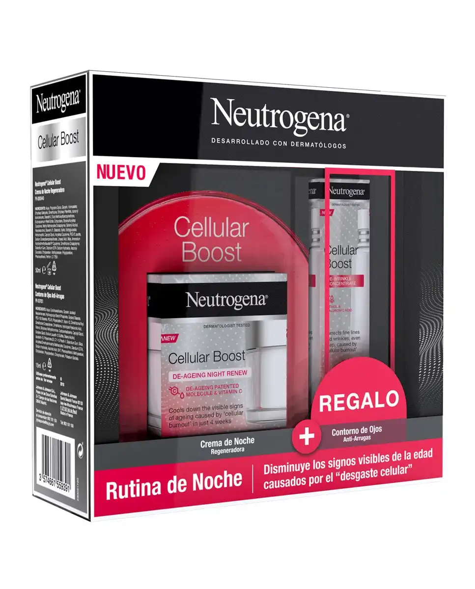 Neutrogena - Pack Crema De Noche Regeneradora Cellular Boost Antiedad + Contorno Ojos Antiarrugas - Neutrogena - Comparador de precios