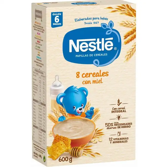 Papilla 8 Cereales con Miel 600 gr - Nestle - Comparador de precios