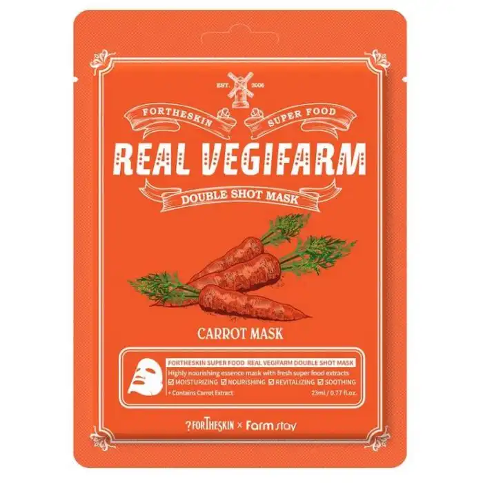 SUPER FOOD REAL VEGIFARM Mascarilla Facial de Zanahoria 23 ml - Fortheskin - Comparador de precios