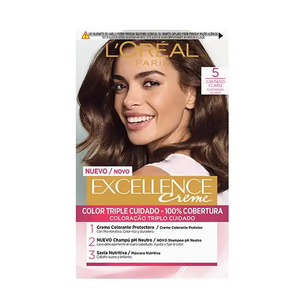 Tinte Excellence Creme 5 Castaño Claro - Excellence - Comparador de precios
