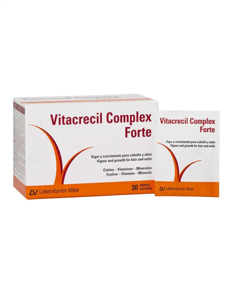 Viñas - Complemento alimenticio cabello y uñas Vitacrecil Complex Forte 30 sobres Vilas. - Viñas - Comparador de precios