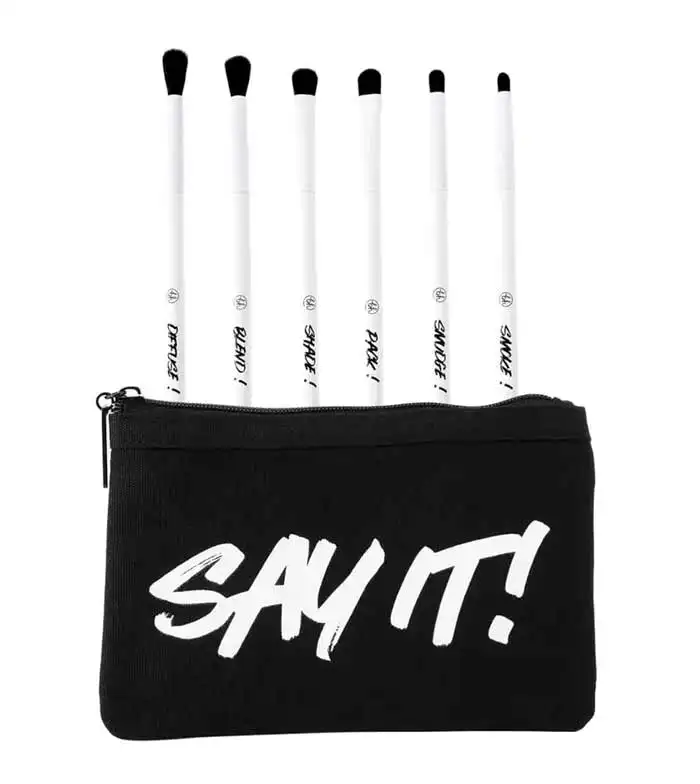 BH Cosmetics - Set de 6 pinceles + neceser Say It! - BH Cosmetics - Comparador de precios