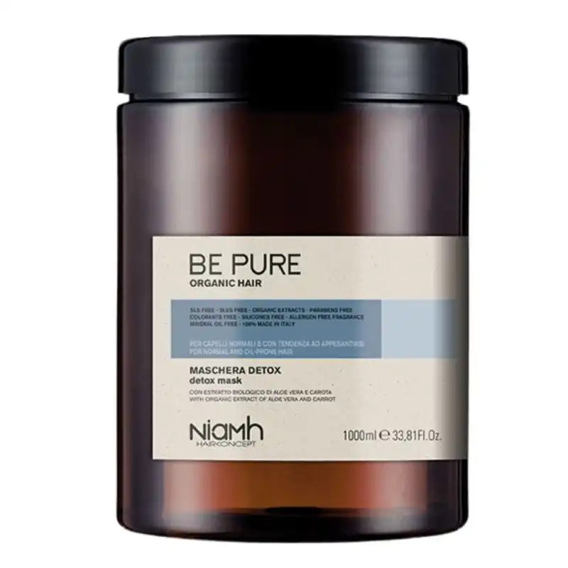 Detox Mask Normal Oily Prone Hair - 1000 ml - Be Pure - Be Pure - Comparador de precios