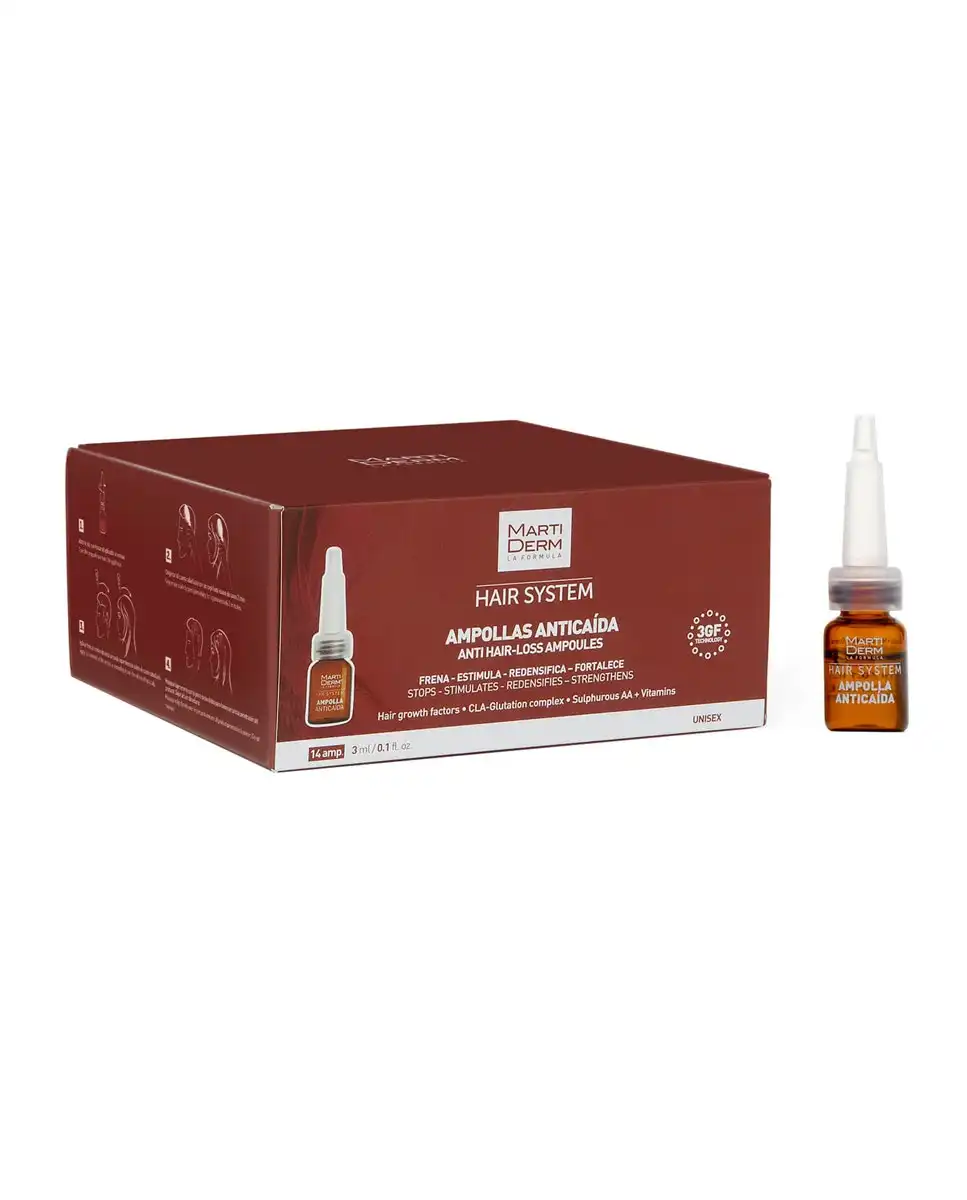 MartiDerm - 14 Ampollas Anticaída Hair System Hair System - MartiDerm - Comparador de precios