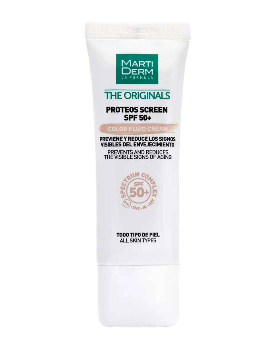 MartiDerm - Protección Solar Facial Proteos Screen SPF 50+ Color Fluid Cream 40 Ml - MartiDerm - Comparador de precios