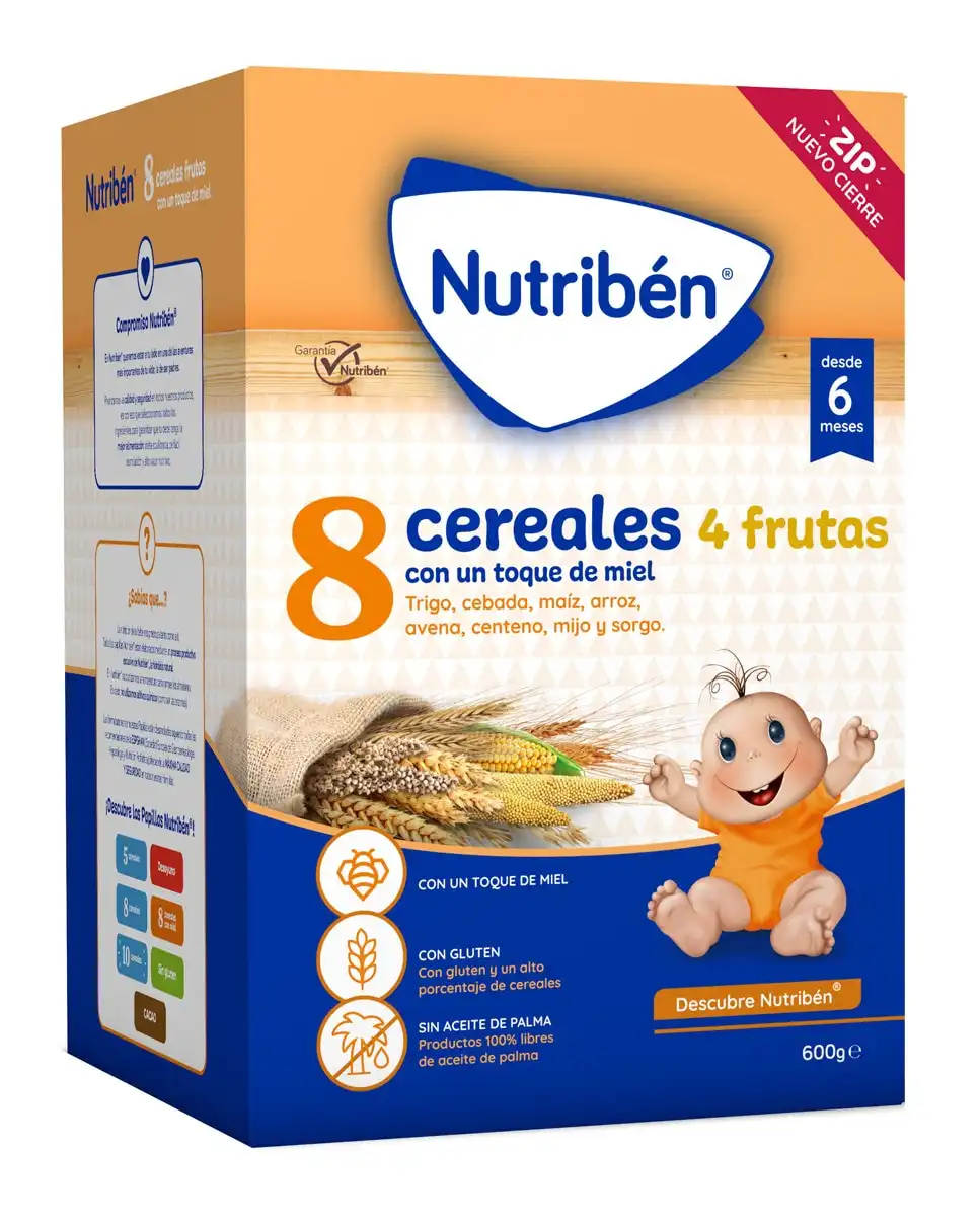 Nutribén® - Papilla 8 Cereales Y Miel 4 Frutas - Nutribén® - Comparador de precios
