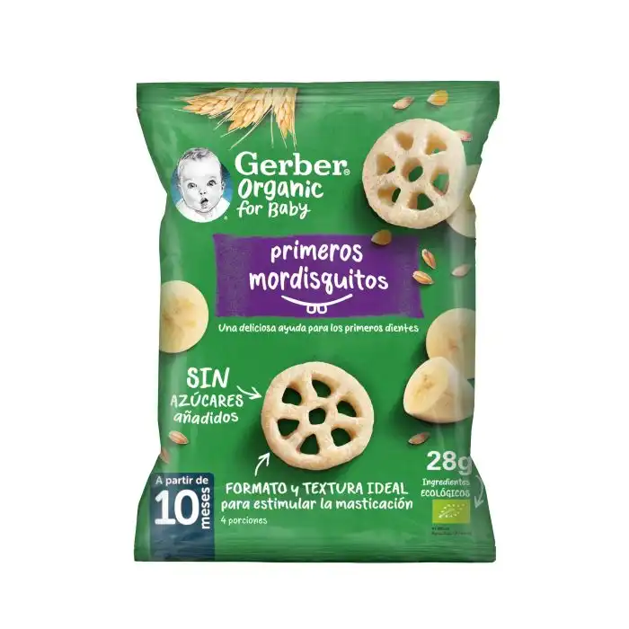 Organic Snack Primeros Mordisquitos 28 gr - Gerber - Comparador de precios