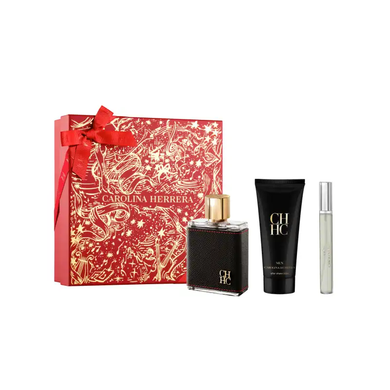 Set Ch Men Eau De Toilette 100 Ml + Mini 10 Ml + After Shave 100 Ml - Carolina Herrera - Comparador de precios