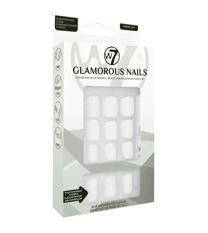 W7 - Uñas postizas Glamorous Nails - White Lily - W7 - Comparador de precios