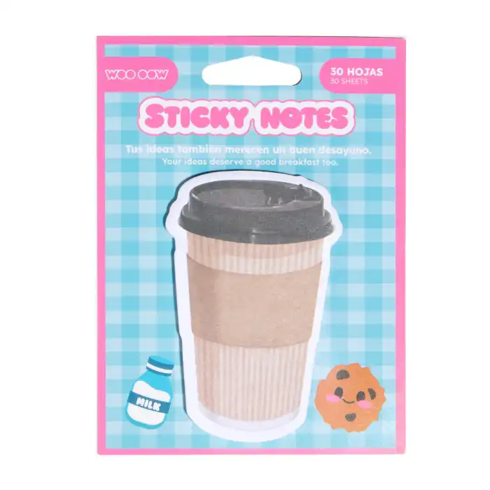 Sticky Notes 30 Notas Adhesivas Desayuno 11 gr - Woo oow - Comparador de precios