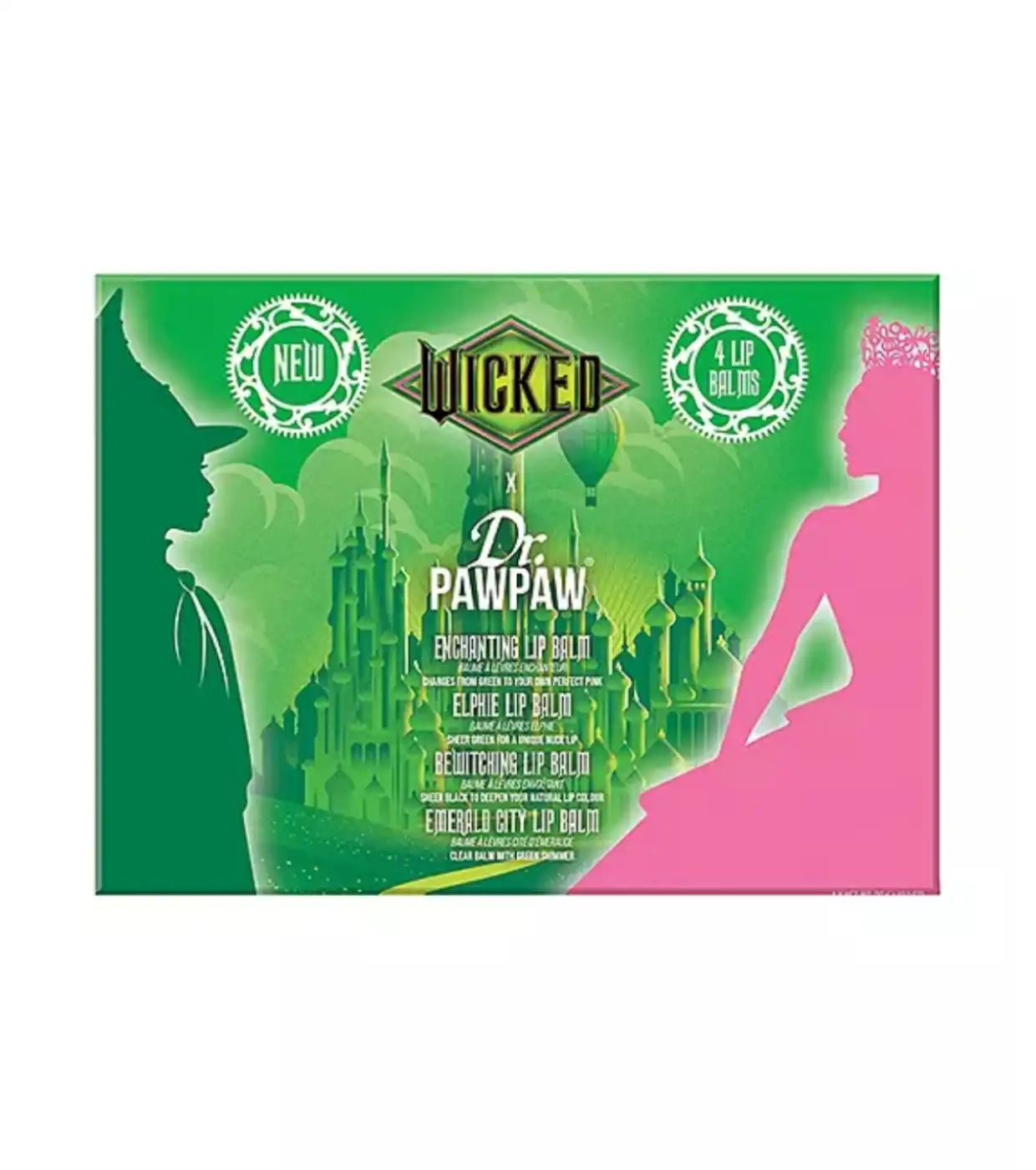 Dr. PAWPAW - *Wicked* - Set de 4 bálsamos labiales - Elphaba Lip Balm Collection - Dr PawPaw - Comparador de precios