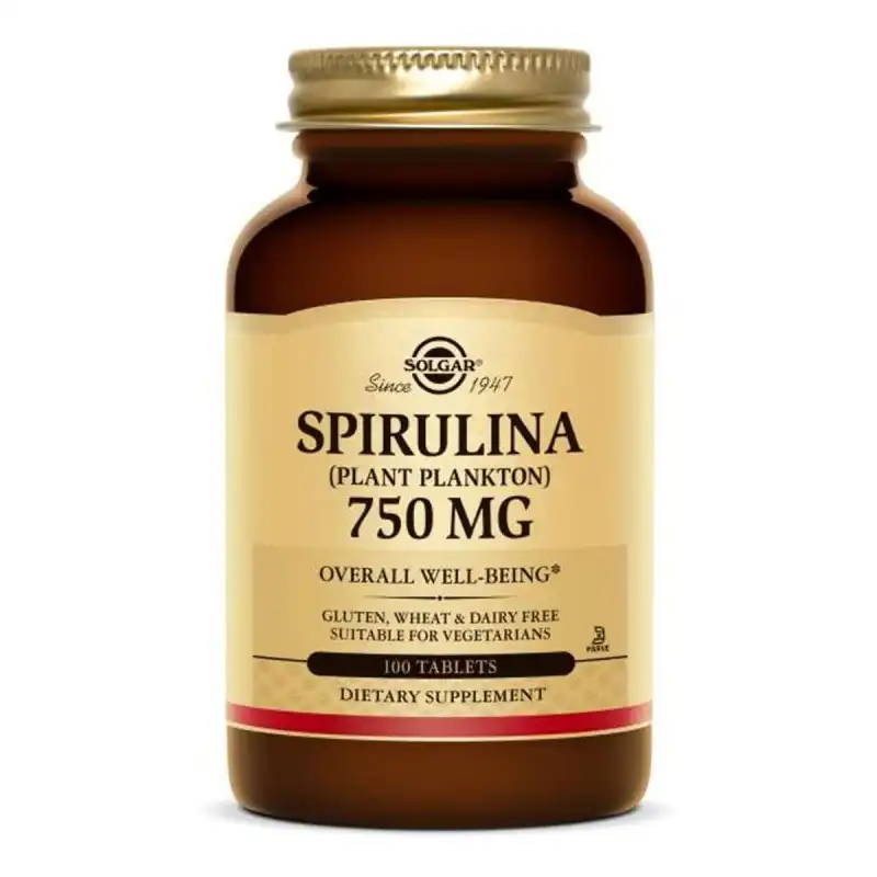 Espirulina 750mg (placton) 100 comprimidos - SOLGAR - Comparador de precios
