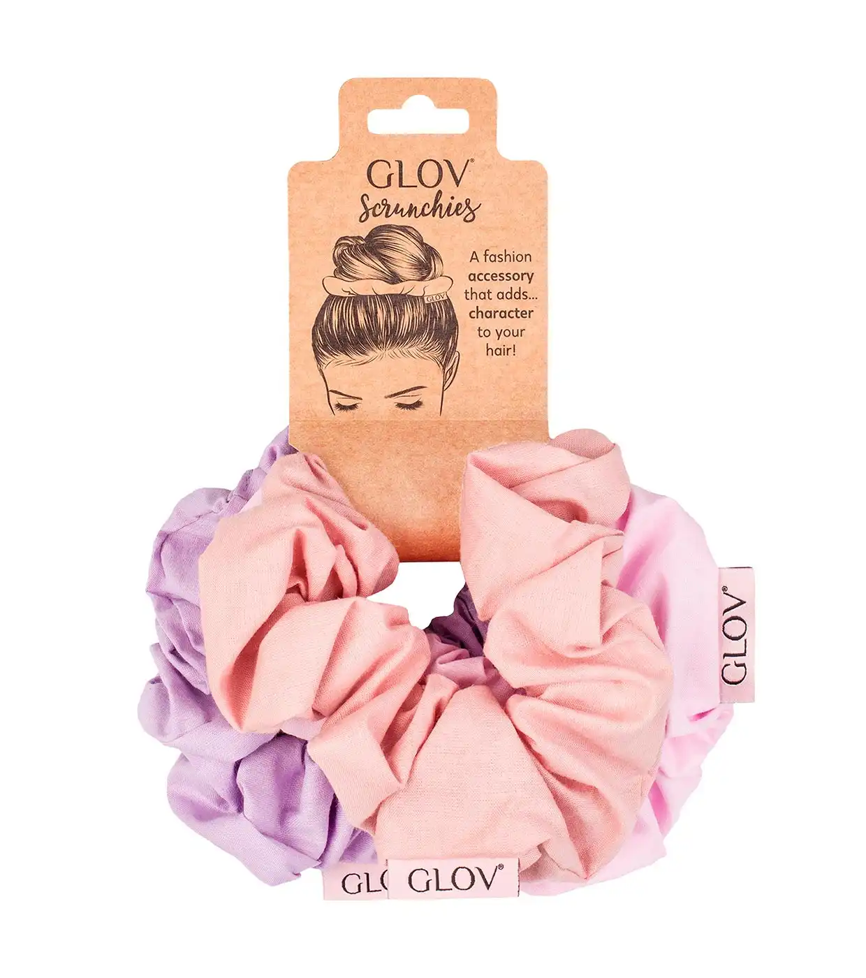 GLOV - Pack de 3 coleteros scrunchie - Cotton - Glov - Comparador de precios