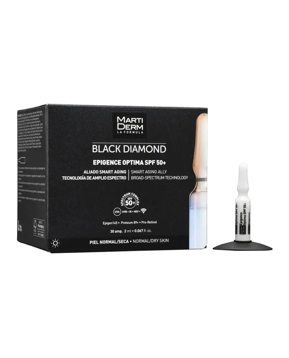 MartiDerm - 30 Ampollas Antiedad Epigence Optima SPF 50+ Black Diamond - MartiDerm - Comparador de precios