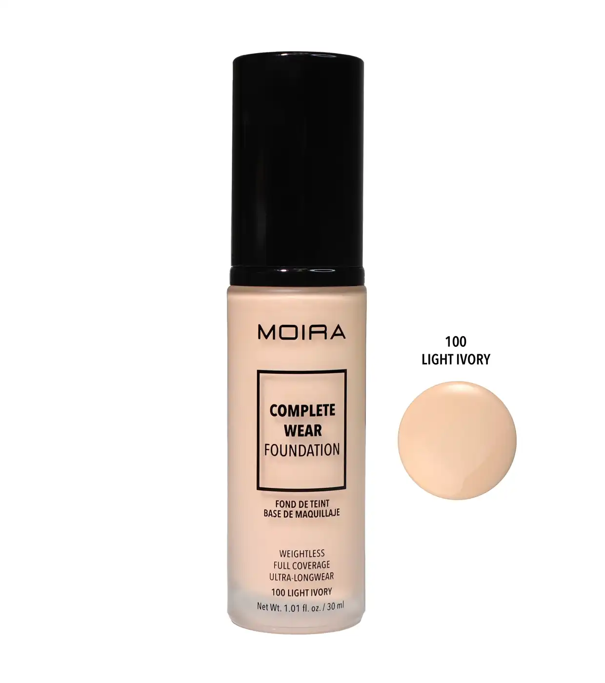 Moira - Base de maquillaje fluida Complete Wear™ - 100: Light Ivory - Moira - Comparador de precios