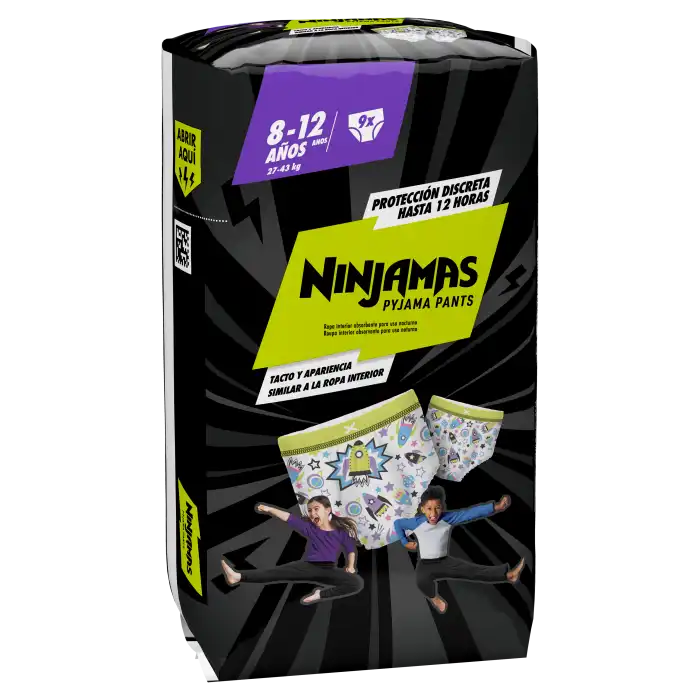 Ninjamas Pyjama Pants Calzoncillos de Noche Absorbentes 8-12 años - Dodot - Comparador de precios