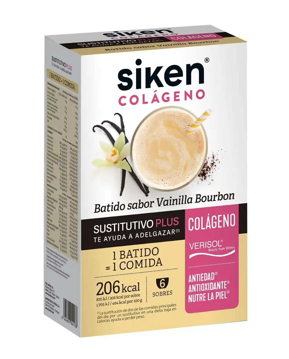 Siken® - 6 Sobres Sustitutivo Colágeno Batido Vainilla Siken - Siken® - Comparador de precios