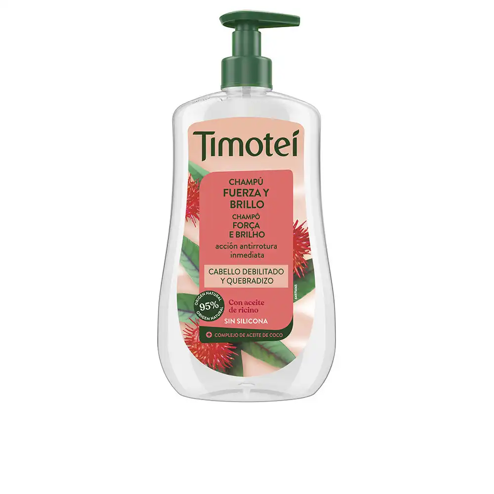 Timotei champú fuerza y brillo con aceite de ricino y coco para cabello débil y quebradizo 600 ml - TIMOTEI - Comparador de precios