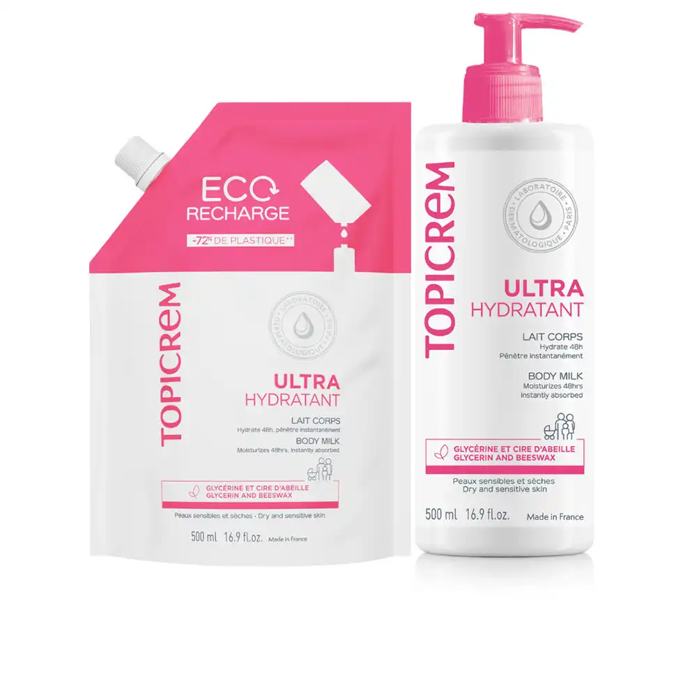 Uh Leche Ultra Hidratante 500 Ml + Recarga 500 Ml Pack 2 u - TOPICREM - Comparador de precios