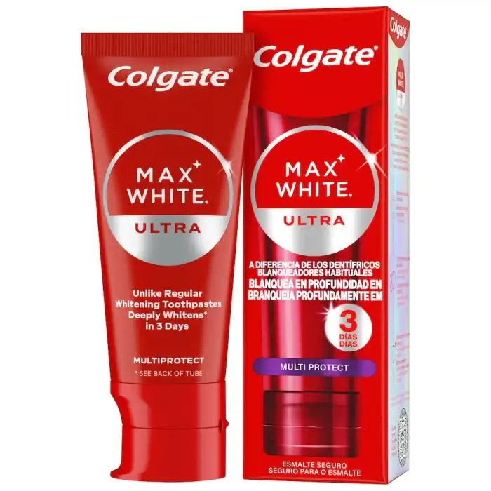 ¡50% DTO! Pasta de Dientes Max White Ultra Multiprotect Blanqueadora 50 ml - Colgate - Comparador de precios