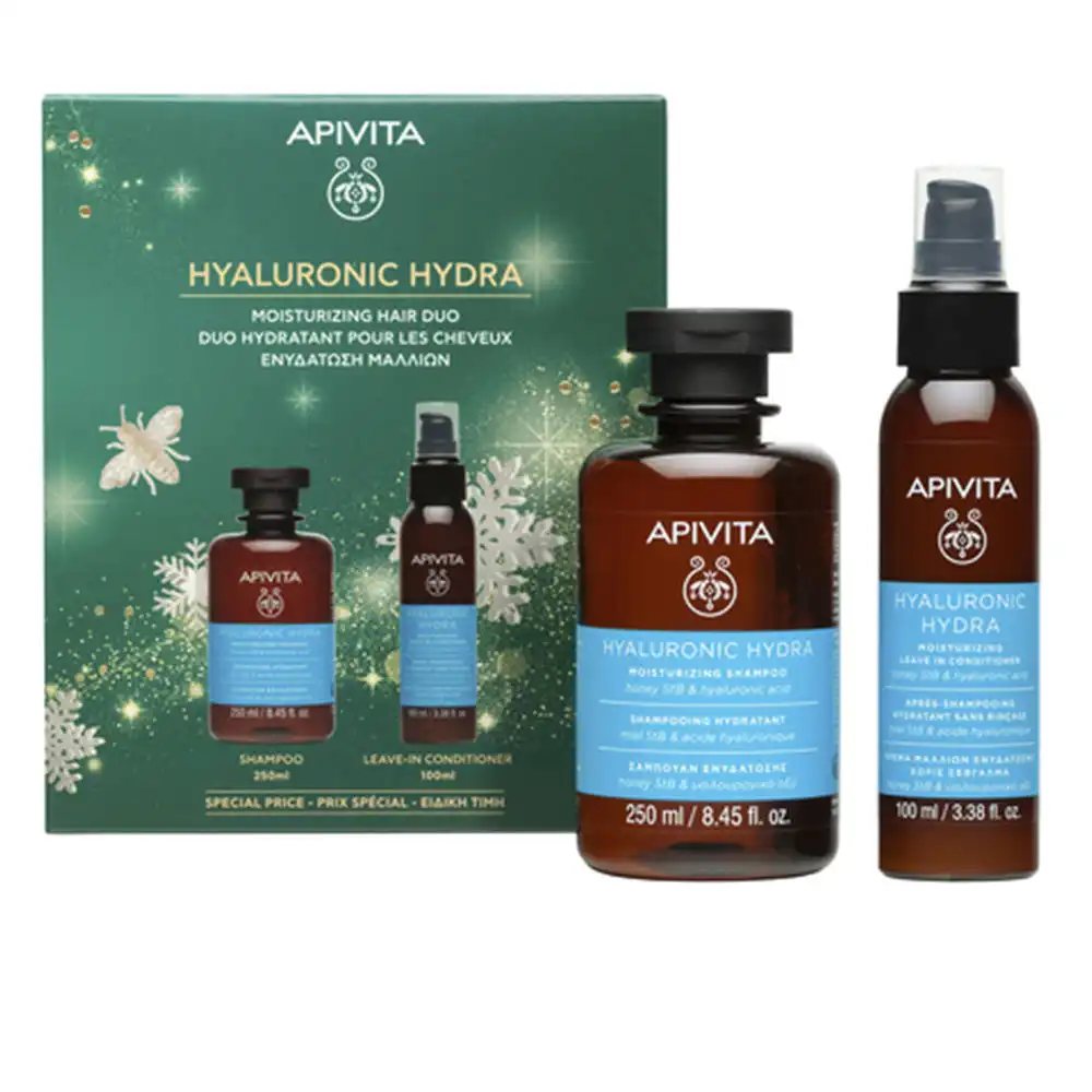 CHAMPÚ + ACONDICIONADOR HIDRATANTE CON ÁCIDO HIALURÓNICO Y ALOE ESTUCHE 2 pz - Apivita - Comparador de precios
