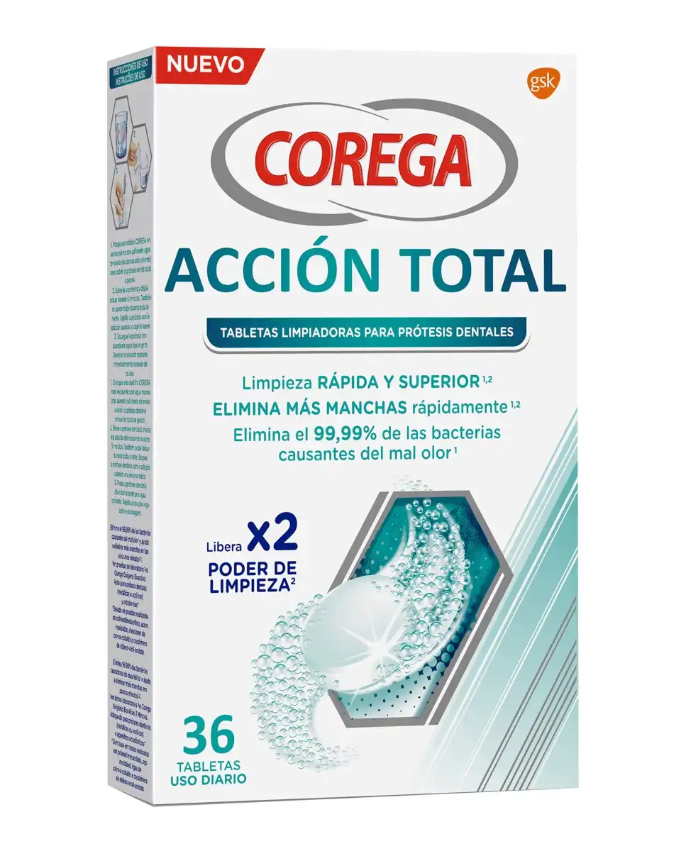Corega - 36 Tabletas Limpiadoras Acción Total - Corega - Comparador de precios
