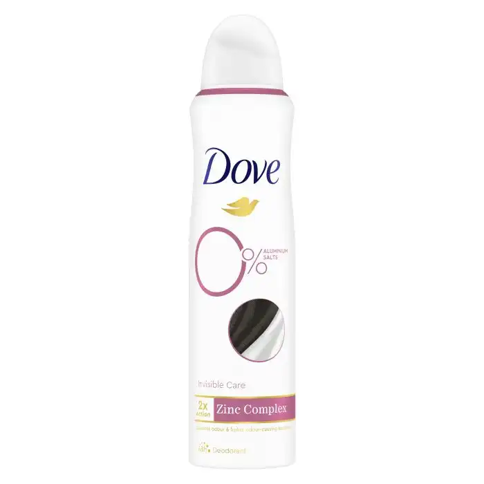 Desodorante Spray 0% Aluminio Invisible 150 ml - DOVE - Comparador de precios