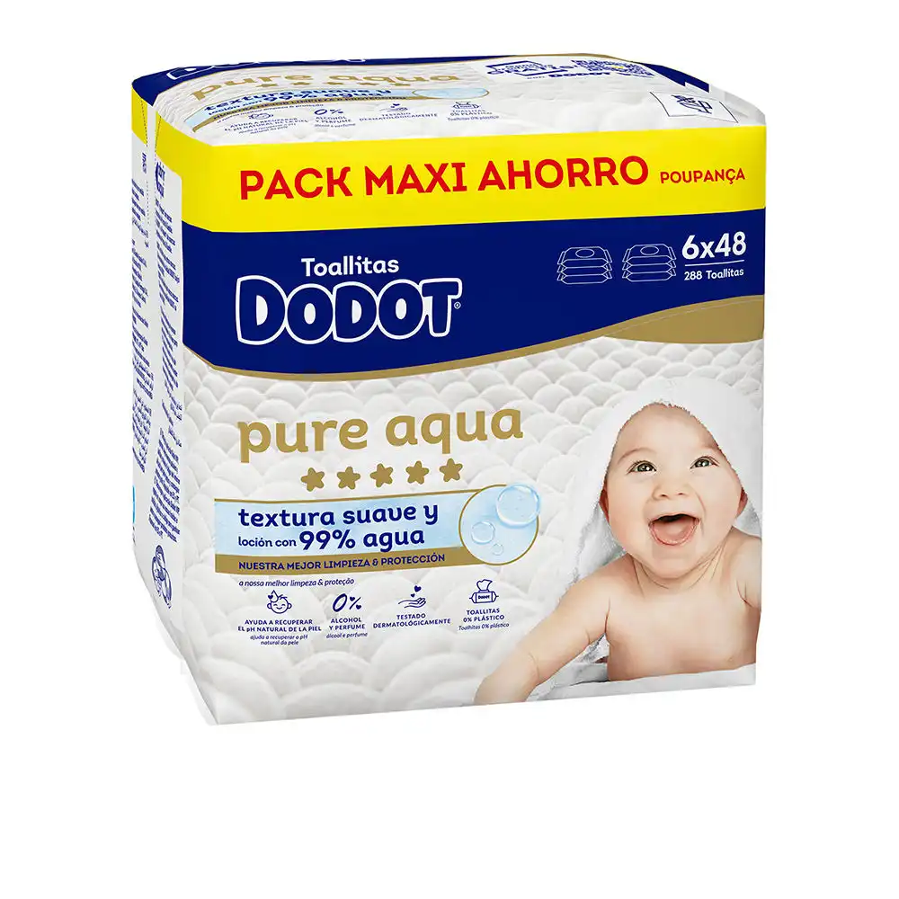 DODOT PURE CUIDADO TOTAL 99% agua toallitas húmedas 288 u - Dodot - Comparador de precios