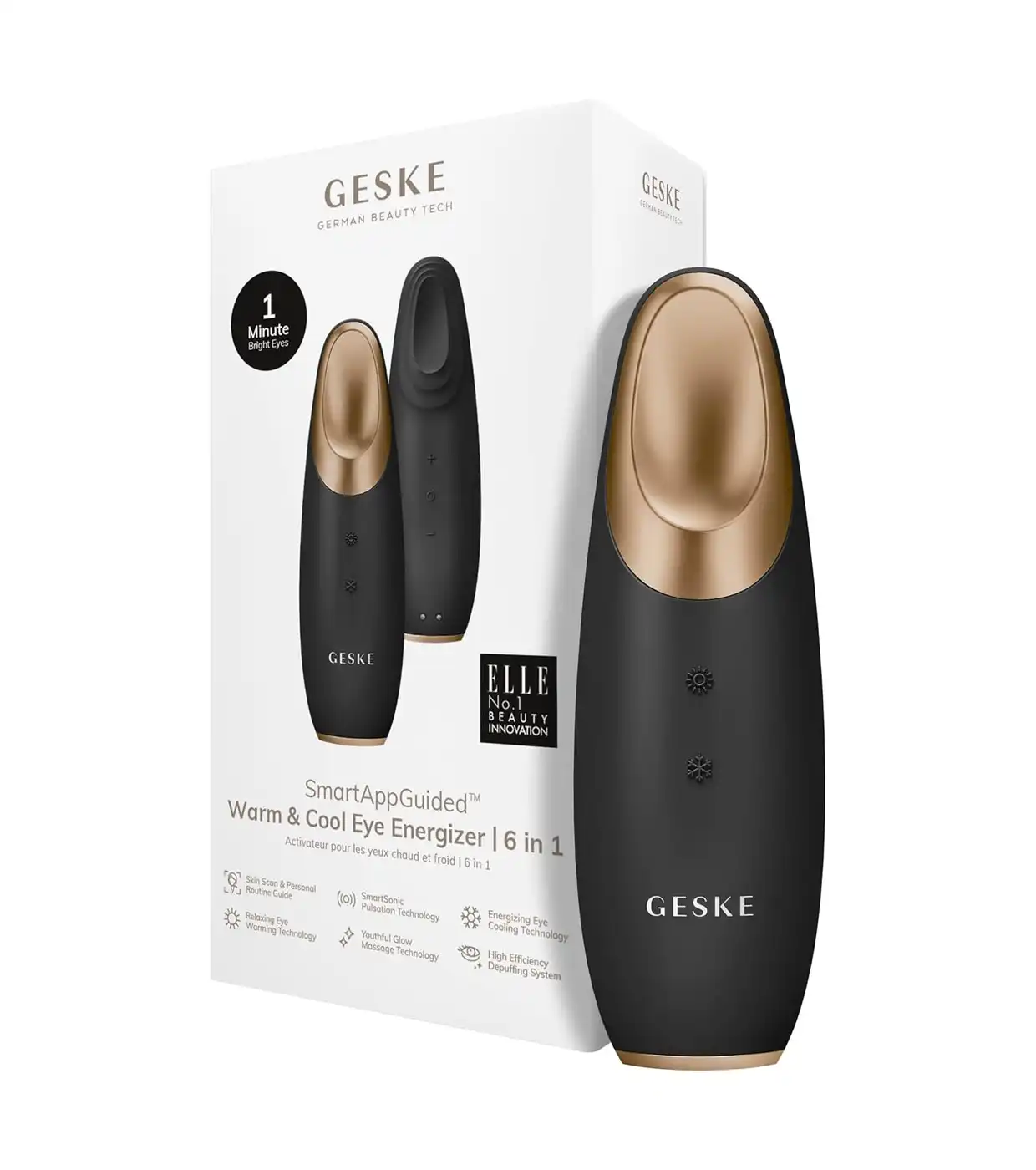 GESKE - Masajeador para contorno de ojos Warm & Cool Energizer 6 en 1 - Black - Geske - Comparador de precios