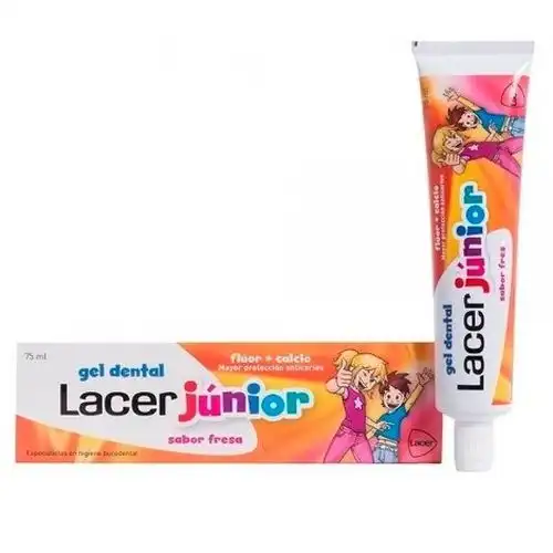 Lacer JUNIOR GEL DENTIFRICO FRESA 75 ml Pasta De Dientes - lacer - Comparador de precios