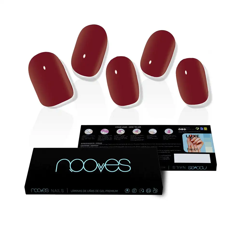 Láminas De Uñas De Gel midnight rain premium luxe solid #rojo - Nooves - Comparador de precios