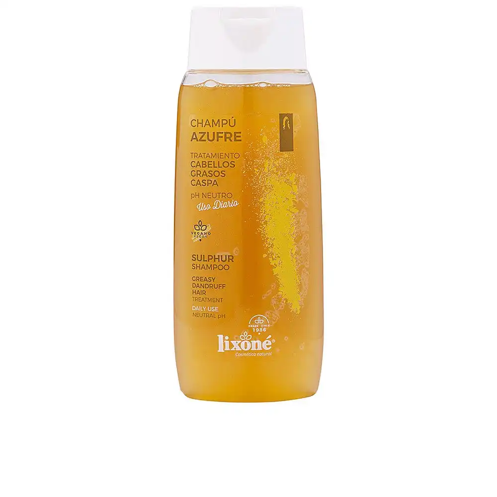 Azufre champú antigrasa anticaspa vegano 250 ml - Lixoné - Comparador de precios