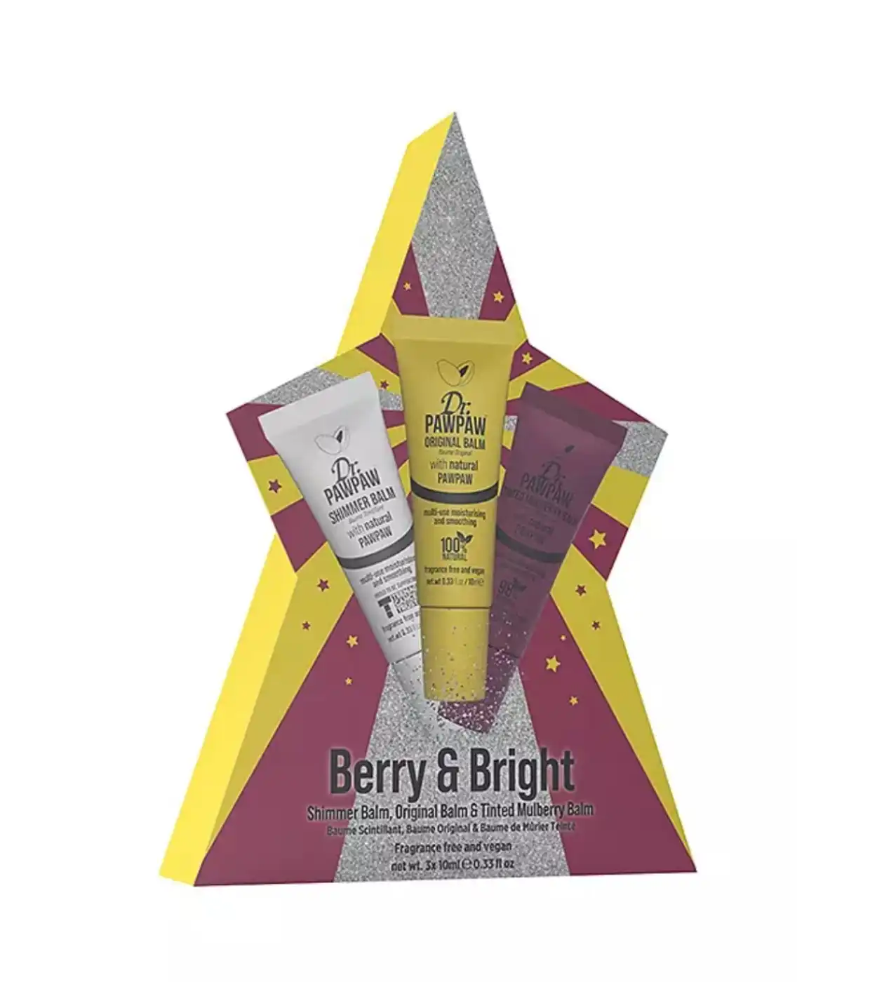 Dr. PAWPAW - Trío de bálsamos labiales Berry & Bright - Shimmer Balm, Original & Tinted Mulberry - Dr PawPaw - Comparador de precios