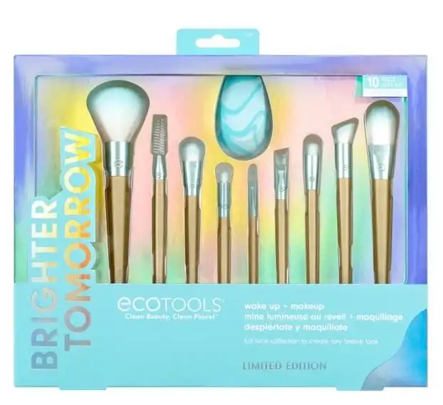 ECOTOOLS SET 9 BROCHAS + ESPONJA APLICADORA- WAKEUP + MAKEUP FULL FACE COLLECTION Edición Limitada Holidays - Ecotools - Comparador de precios