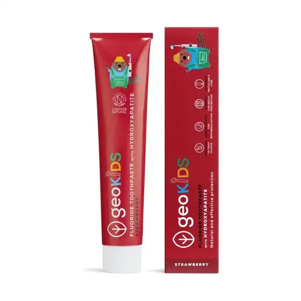 GeoKids Fluoride Toothpaste Strawberry - Organic - Comparador de precios