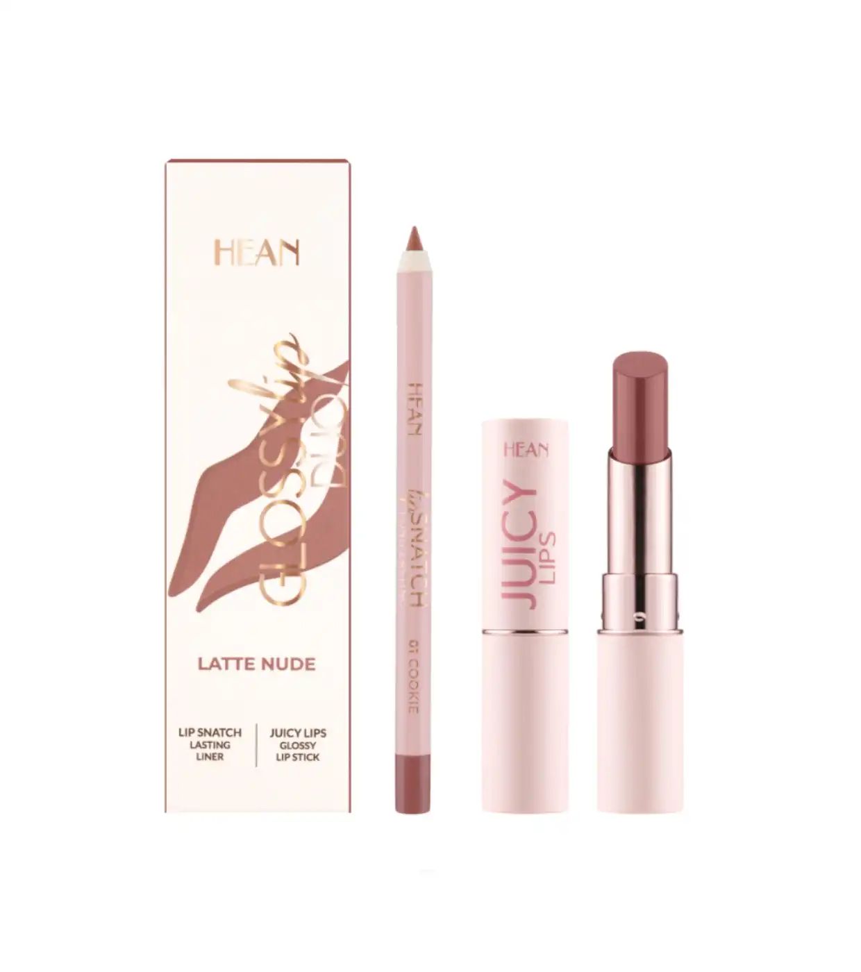 Hean - Set de labios Glossy Lip Duo - Latte Nude - Hean - Comparador de precios