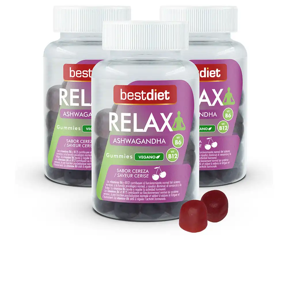 Relax Aswagandha gummies #Cereza 60 u - Best Diet - Comparador de precios