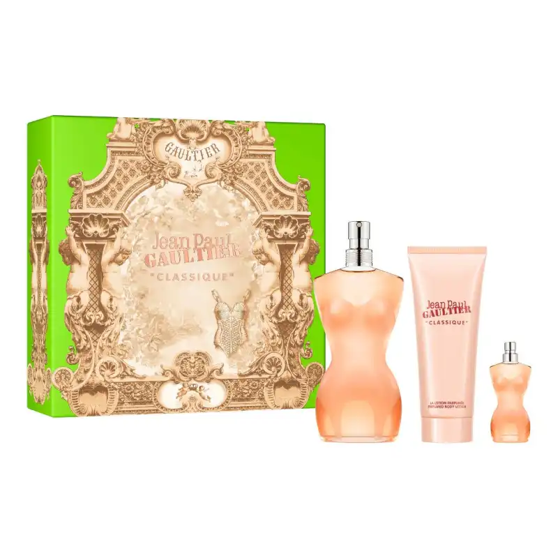 Set Classique Eau De Toilette 100 Ml + Mini 6 Ml + Body Lotion 75 Ml - Jean Paul Gaultier - Comparador de precios