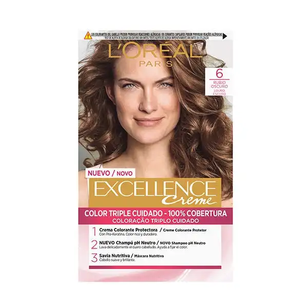 Tinte Excellence Creme 6 Rubio Oscuro - Excellence - Comparador de precios