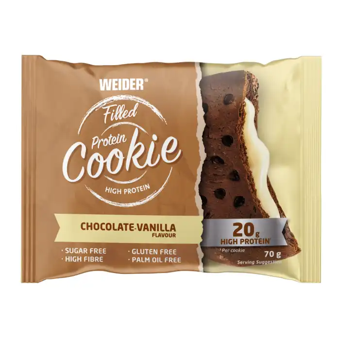 Filled Protein Cookie Chocolate Vainilla 70 gr - Weider - Comparador de precios